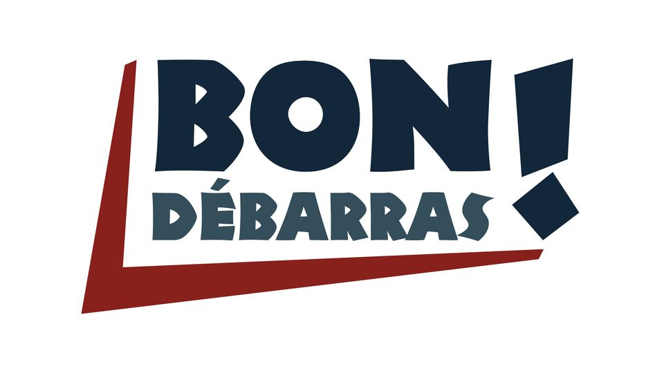 Voici le logo de l' Émission télévisée de la RTS "Bon débarras !" dans laquelle Sabine a participé. Le but de cette émission télévisée de la rts est de montrer ce que l'on peut faire avec du matériel recyclé trouvé au débarras. Sabine Pirat a réalisé une sculpture lumineuse avec des pièces mécanique du centre de tri.
